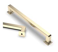 Asidrama 6 Pack 7 Inch(177mm) Brushed Brass Kitchen Cabinet Handles, Gold Cabinet Pulls Kitchen Cabinet Hardware Cupboard Handles Drawer Pulls