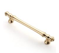 Asidrama 6 x Brushed Brass Kitchen Cabinet Handles 128mm Gold