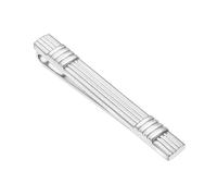 Asienice Men's Tie Pin Silver Plain Tie Clip Silver Suit For Wedding Business
