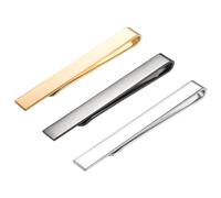 Asienice Set of 3 Slim Tie Clips for Men Business Wedding Tie Clip, krawattennadel set, Non-precious metals, No Gemstone