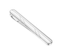 Asienice Silver Tie Pin Classic Men's Mourning Tie Pin Silver Smooth for Men Wedding Business