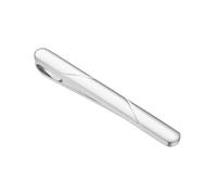 Asienice Silver Tie Pin Classic Men's Mourning Tie Pin Silver Smooth for Wedding Business