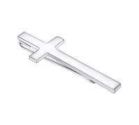 Asienice Unique Cross Tie Clips for Men Silver Personalized Tie Clip Suitable for Regular Ties