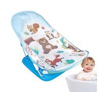 Asiento De Bañera Plegable Para Niños Pequeños 60x35x33cm | Silla De Champú Infantil Portátil Con Correa Malla Soporte Seguro Ducha Para Bebés Y Niños - Material ABS+tela Resistant 1200g