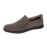Asifn Men's Wide Loafers Breathable Arch Support Casual for Walking Slip-on Lightweight Handmade Cave Outdoor Shoes Brown 7.5 UK