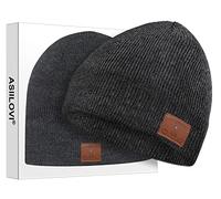 ASIILOVI Bluetooth Beanie, Double-Layer Wool Lining Bluetooth Hat Beanie for Men/Women/Teens/Family, 20hrs Playing, Gift Packaging for Christmas Stocking Stuffers Thanksgiving (001-Charcoal)