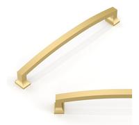 Asimerdeco 10 Pack Brushed Gold Cabinet Pulls 192mm Kitchen Cupboard Handles Solid Zinc Alloy Cabinet Hardware Drawer Pulls