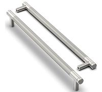 Asimerdeco 10 Pack Brushed Satin Nickel Knurled Cabinet Pulls 10 Inch(254mm) Kitchen Cabinet Handles Cabinet Hardware Drawer Pulls