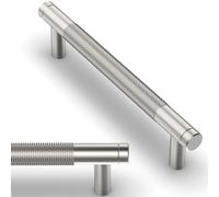 Asimerdeco 10 Pack Brushed Satin Nickel Knurled Cabinet Pulls 5 Inch(128mm) Kitchen Cabinet Handles Cabinet Hardware Drawer Pulls