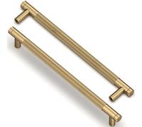 Asimerdeco 10 Pack Champagne Bronze Knurled Cabinet Pulls 7.5 Inch(192mm) Kitchen Cabinet Handles Cabinet Hardware Drawer Pulls