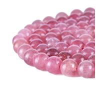 Asingeloo 10mm Natural AAA Strawberry Quartz Stone Beads for Jewelry Making Round Loose Spacer Beads for DIY Bracelets Necklace 15" a Strand Healing Power Crystal Gems Stone Beads