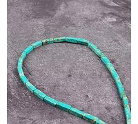 Asingeloo 4X13mm Natural Green Sea Sediment Imperial Jasper Gemstone Loose Beads Tube Energy Stone Healing Power for Jewelry Making 15.5" a Strand