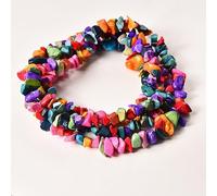 Asingeloo 5-8mm 34 inches Natural Colorful Turquoise Crystal Stone Beads for Jewelry Making Tumbled Drilled Irregular Gravel Gemstones Chips Stone Beads by Strand