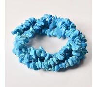 Asingeloo 5-8mm 34 inches Natural Crystal Blue Howlite Turquoise Stone Beads for Jewelry Making Tumbled Drilled Irregular Gravel Gemstones Chips Stone Beads by Strand