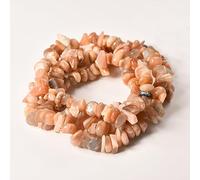 Asingeloo 5-8mm 34 inches Natural Crystal Stone Beads for Jewelry Making Tumbled Drilled Irregular Gravel Gemstones Chips Stone Beads by Strand (Sunstone)