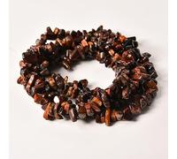 Asingeloo 5-8mm 34 inches Natural Crystal Stone Beads for Jewelry Making Tumbled Drilled Irregular Gravel Gemstones Chips Stone Beads by Strand (Red Tiger Eye)