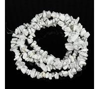 Asingeloo 5-8mm 34 inches Natural Crystal Stone Beads for Jewelry Making Tumbled Drilled Irregular Gravel Gemstones Chips Stone Beads by Strand (AAA White Turquoise)