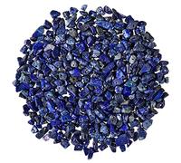 Asingeloo 5-8mm Natural Blue Lapis Lazuli Tumbled Chip Stone Beads Bulk Irregular Shaped Drilled Loose Gemstones Beads with Box for DIY Jewelry Making