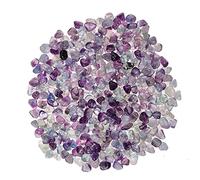 Asingeloo 5-8mm Natural Flourite Tumbled Chip Stone Beads Bulk Irregular Shaped Drilled Loose Gemstones Beads with Box for DIY Jewelry Making