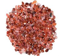Asingeloo 5-8mm Natural Red Agate Tumbled Chip Stone Beads Bulk Irregular Shaped Drilled Loose Gemstones Beads with Box for DIY Jewelry Making