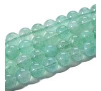 Asingeloo Natural Green Strawberry Quartz Gemstones Beads Round Loose Beads for Jewelry Making DIY Bracelets, Necklace, Earrings 15" Per Line (6mm,Green Strawberry Quartz)