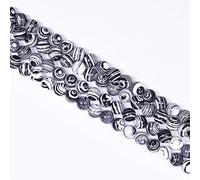 Asingeloo Natural Stone Beads Crystal Energy Stone Healing Power for Jewelry Making DIY Handmade Crafts (8mm, Black&White Malachite)
