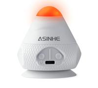 Asinhe VibeHeat Mini Vibrating Massage Ball with Suction Base, 2 Heat Modes & 2 Vibration Modes, Deep Tissue Trigger Point Massager for Back, Neck, Feet, Relief