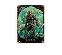ASIOADWNA Vintage God Of War 3 Game Decorative Tin Wall Sign 8 x 12 Inch Rectangular Wall Mount Sign