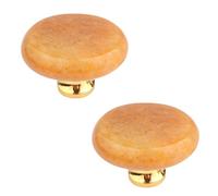 ASIORI Cabinet Knobs,Drawer Handle,Kitchen Door Handle 2 Pack Natural Stone Crystal Knob Kitchen Cabinet Door Drawer Handle Jewelry Box Decorative Handle Ruby Stone (Color : Topaz)