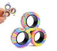 ASIOWELY Easter Basket Stuffers Magnetic Rings Fidget Toys Adults Teens Boys,3 PCS Fidget Spinners for ADHD Anxiety Stree Relief Fidget Rings,Birthdays Easter Gifts 3-6-8-12 + Year Old Kid Men Woman