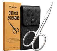 ASIPRO Cuticle Scissors Curved Extra Fine with Case Nail Scissors Curved for Cuticles Eyebrow Scissors for Women Small Scissors Multi-Purpose Mini Scissors Pedicure & Manicure Scissors