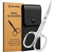 ASIPRO Nail Scissors Professional 3.75” Curved Manicure Scissors Eyebrow Scissors for Women & Men Stainless Steel Small Scissors for Nails Mini Scissors Beauty for Nails Small Curved Scissors
