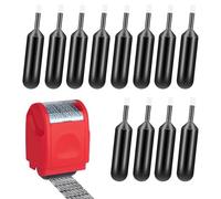 ASIRYVA 12Pcs Ink Refills for Address Blocker Stamp, Ink Refill for Identity Theft Protection Roller Stamp (Black)
