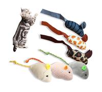 ASIRYVA 6 Pack Catnip Mouse Toys for Indoor Cats, Catnip Toys for Cat Playing Chewing Teeth Cleaning