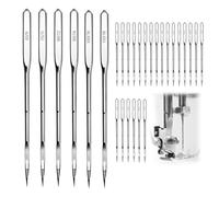ASIRYVA 80 Pcs Universal Heavy Duty Sewing Machine Needles, 6 Sizes (65/9 75/11 80/12 90/14 100/16 110/18), Compatible with Singer, Brother, Varmax Home Sewing Machines