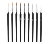 ASIRYVA 9Pcs Fine Paint Brushes Set with 0, 00, 000 Size Thin Paint Brushes, Detail Paint Brush for Art Acrylic Watercolor Oil Gouache Nail