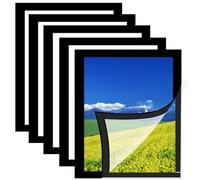 ASISUN A4 Magnetic Frame Set - 5 Pack Collapsible Adhesive Frame with Magnetic Closure, Magnetic Pockets for Kids Drawings, Photos, Documents and Diamond Paintings