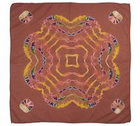 Asita Hand Tie Dye XL Psychedelic Bandana 100% Cotton - Terracotta