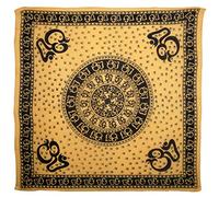 Asita Homewares New Golden Sacred OM AUM Scarf Wall Hanging Chakra Hindu Buddhist