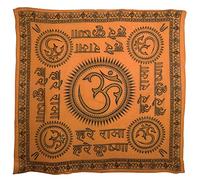 Asita Homewares New Large Orange OM AUM Wall Hanging Hindi Scarf Chakra Hindu Buddhist