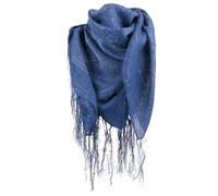 Asita Womens Sparkly Lurex Thread Paisley Tassels Square Scarf