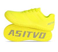 ASITVO Barefoot Shoes Men Wide Gym Zero Drop Sole Cross Trainer Minimalist Walking Grounding Sneakers Width Toe Box Knit Seamless Upper Colorful, Fluorescent Yellow, 15 Wide