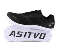 ASITVO Barefoot Shoes Men Wide Gym Zero Drop Sole Cross Trainer Minimalist Walking Grounding Sneakers Width Toe Box Knit Seamless Upper Colorful, Black White, 15 Wide