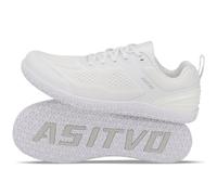 ASITVO Wide Barefoot Shoes Men Gym Zero Drop Sole Minimalist Cross Trainer Width Toe Box Sneakers Grounding Knit No-Sew Upper TPU Toe and Heel Colorful, White, 15 Wide