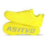ASITVO Wide Barefoot Shoes Men Sneakers Zero Drop Minimalist Cross Trainer, Fluorescent Yellow, 15 Wide