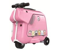 Asiwnshw 20" Ride on Suitcase for Kids, Smart Rideable Suitcase Electric Luggage Scooter for Travel, Hard Luggage 20 inch Hardside Carry on Luggage for Children's(Pink)