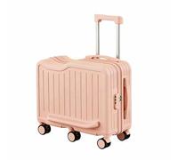 Asiwnshw Carry On Suitcase Luggage, Hardshell Carry On Suitcase with Hidden Cup Holder, 6-Spinner Wheels, Cute Lightweight Tow-Along Luggage W Password Lock for Travel Study Tours(Pink,22in)