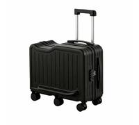 Asiwnshw Carry On Suitcase Luggage, Hardshell Carry On Suitcase with Hidden Cup Holder, 6-Spinner Wheels, Cute Lightweight Tow-Along Luggage W Password Lock for Travel Study Tours(Black,20in)