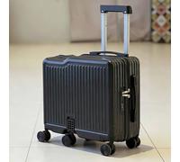 Asiwnshw Hardside Children's Carry-on Luggage, PC+ABS Ride-On Suitcase W/Combination Lock, 360° Silent Spinner & Foldable Pedal, Lightweight Travel Luggage for Travel Study Tours(Black,20")