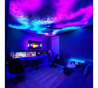 Asiwnshw LED Clouds for Ceiling, 3D Thundercloud LED Light, Cloud Music Sync Multicolor Changing Atmosphere Strip Light, DIY Creative Thunder Cloud Lamp for Bedroom Gaming Room Party(16.4ft/5m)